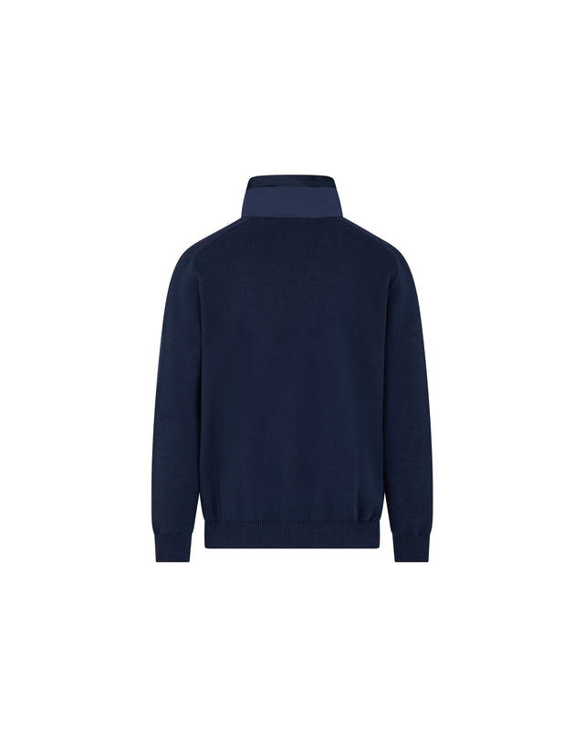 COTTON KNIT 1/4 ZIP SWEATER