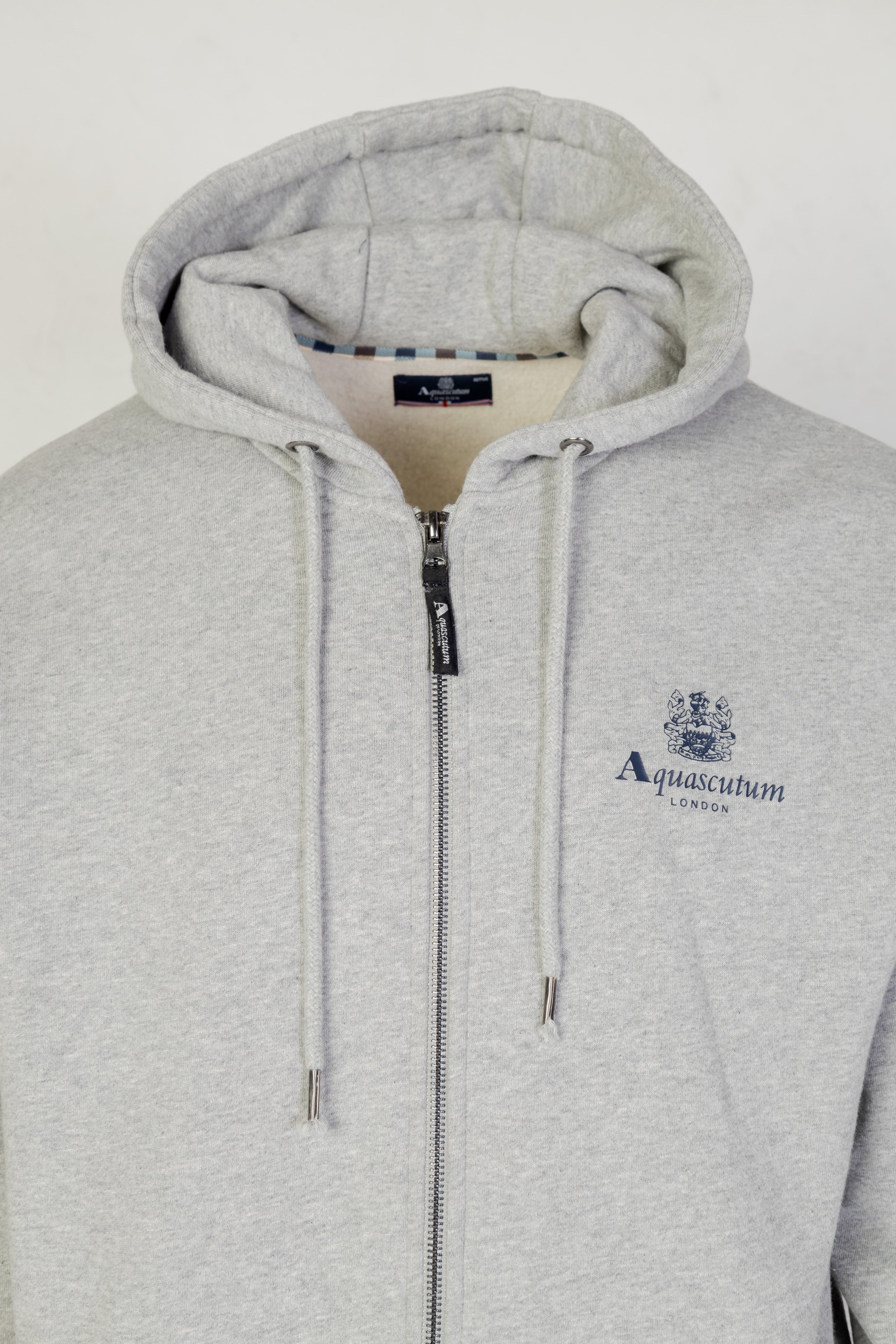 Aquascutum Active Small Logo Full Zip Hoodie Fleece