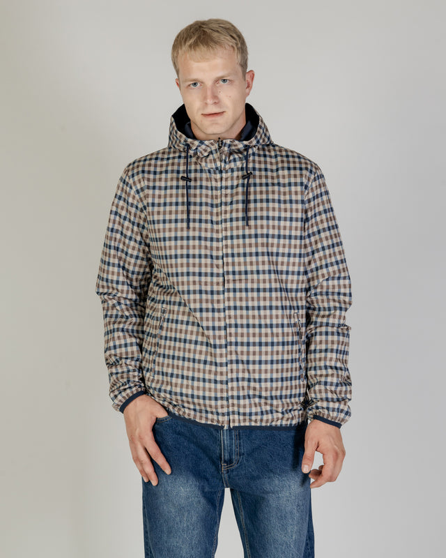 ACTIVE SAILOR CHECK REVERSIBLE JACKET