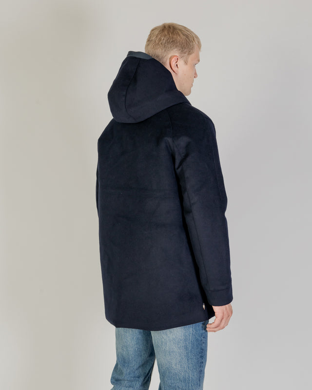 WOOL HOODED ACTIVE COAT