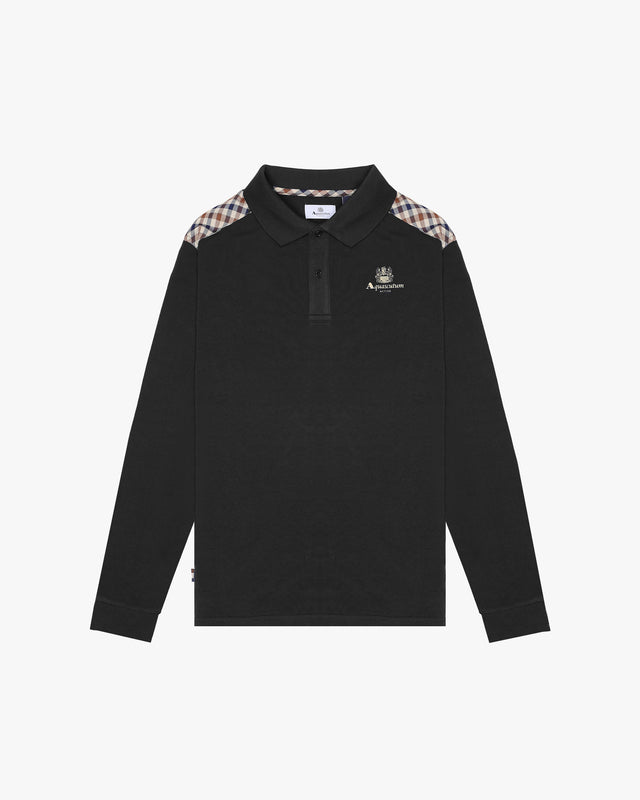 STRIPES PIQUET POLO L/S