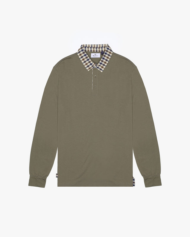 Mens Aquascutum Aquascutum Polo Long Sleeve Aquascutum LONGSLEEVE