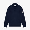 LAMBSWOOL 1/4 ZIPPED  KNIT