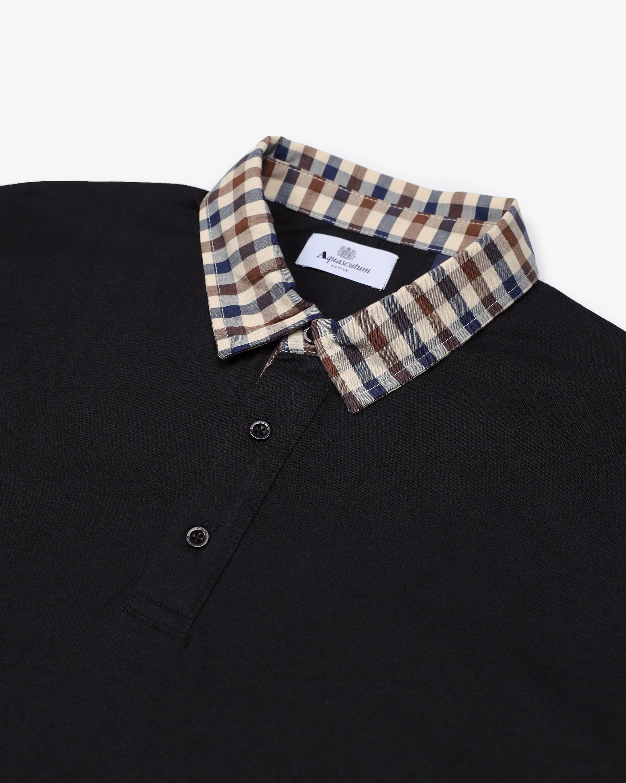 Aquascutum CLUB CHECK COLLAR POLO – Aquascutum Active