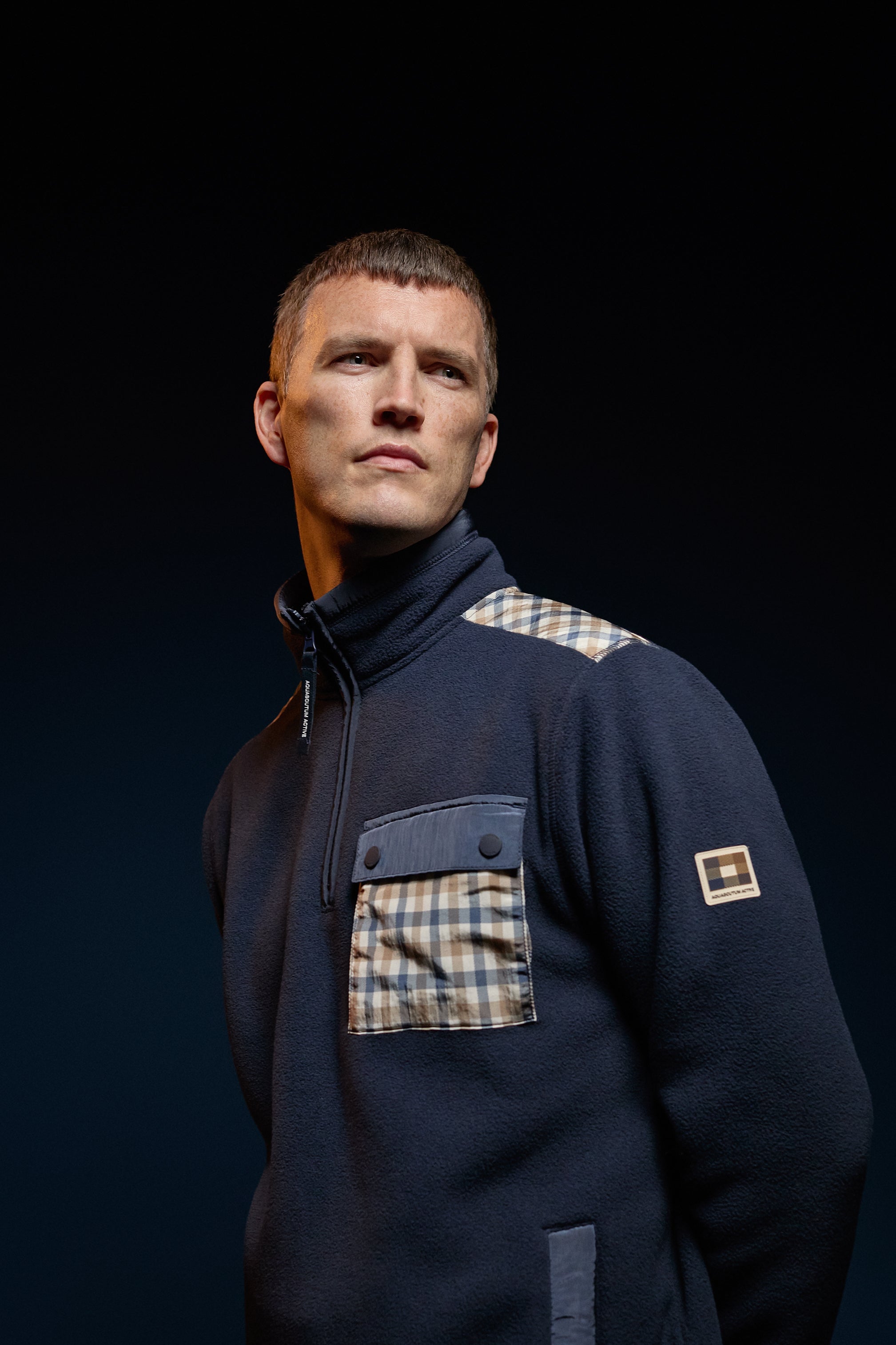 Aquascutum Active THERMA SEAL PILE QUARTER ZIP