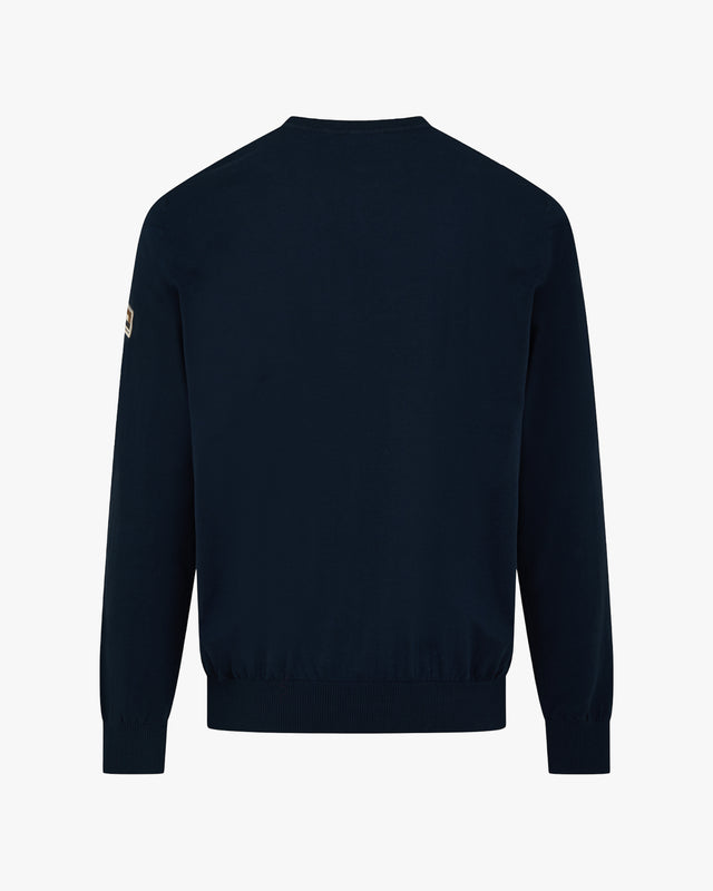 COTTON BADGE CREWNECK