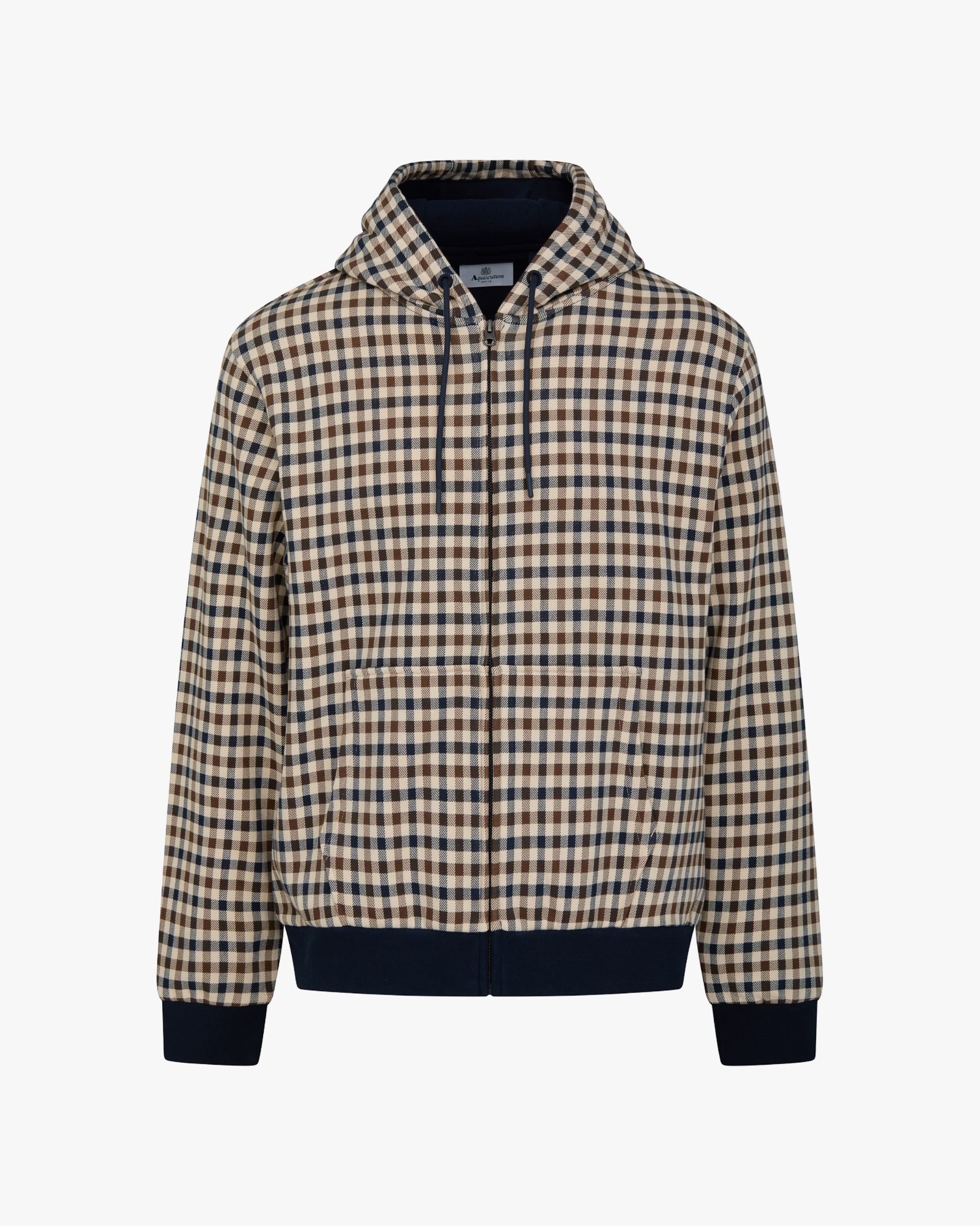 Aquascutum Active CLUB CHECK FZ HOODIE