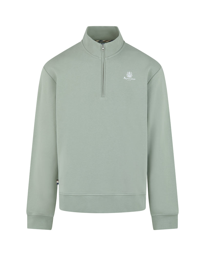 HALF ZIP MOCK NECK