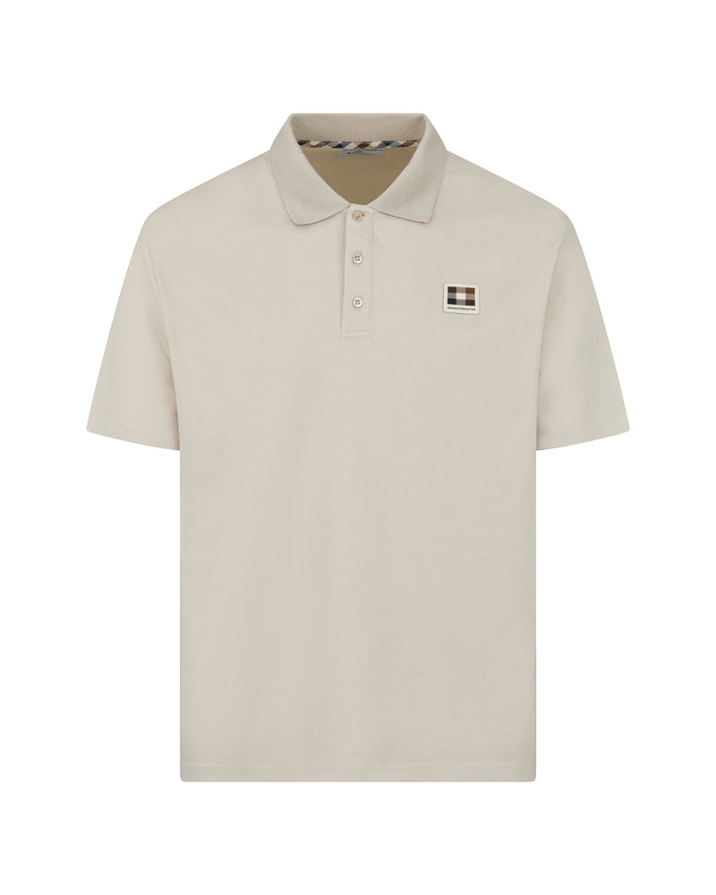 STRETCH PIQUET BADGE POLO