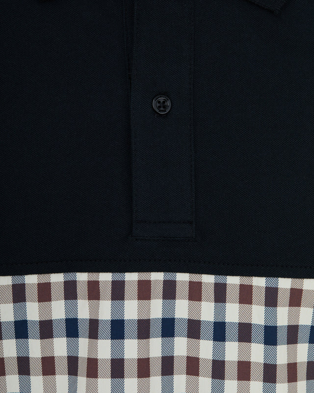 STRETCH PIQUET INSERT POLO