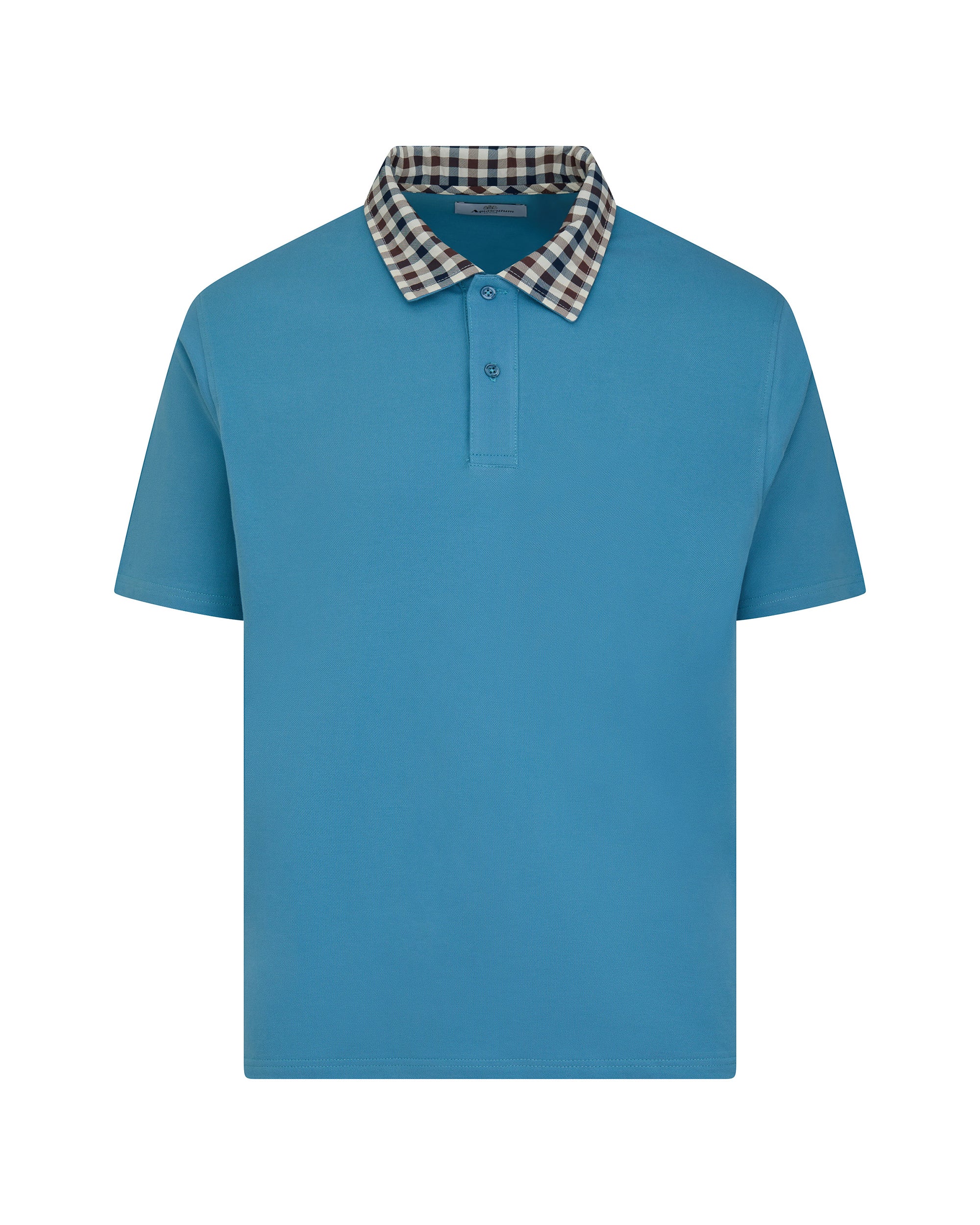 Aquascutum Active CLUB CHECK COLLAR POLO