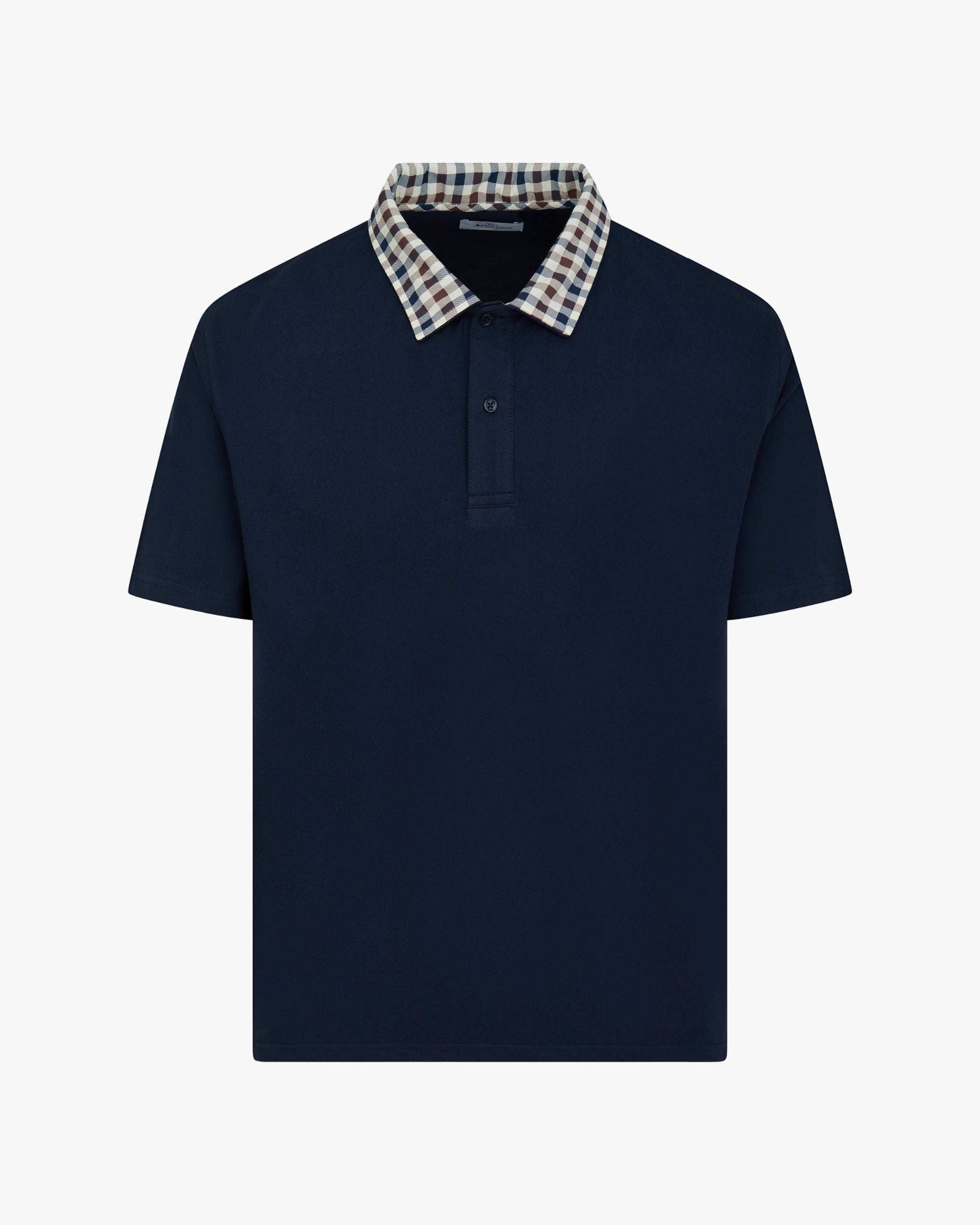 Aquascutum Active CLUB CHECK COLLAR POLO