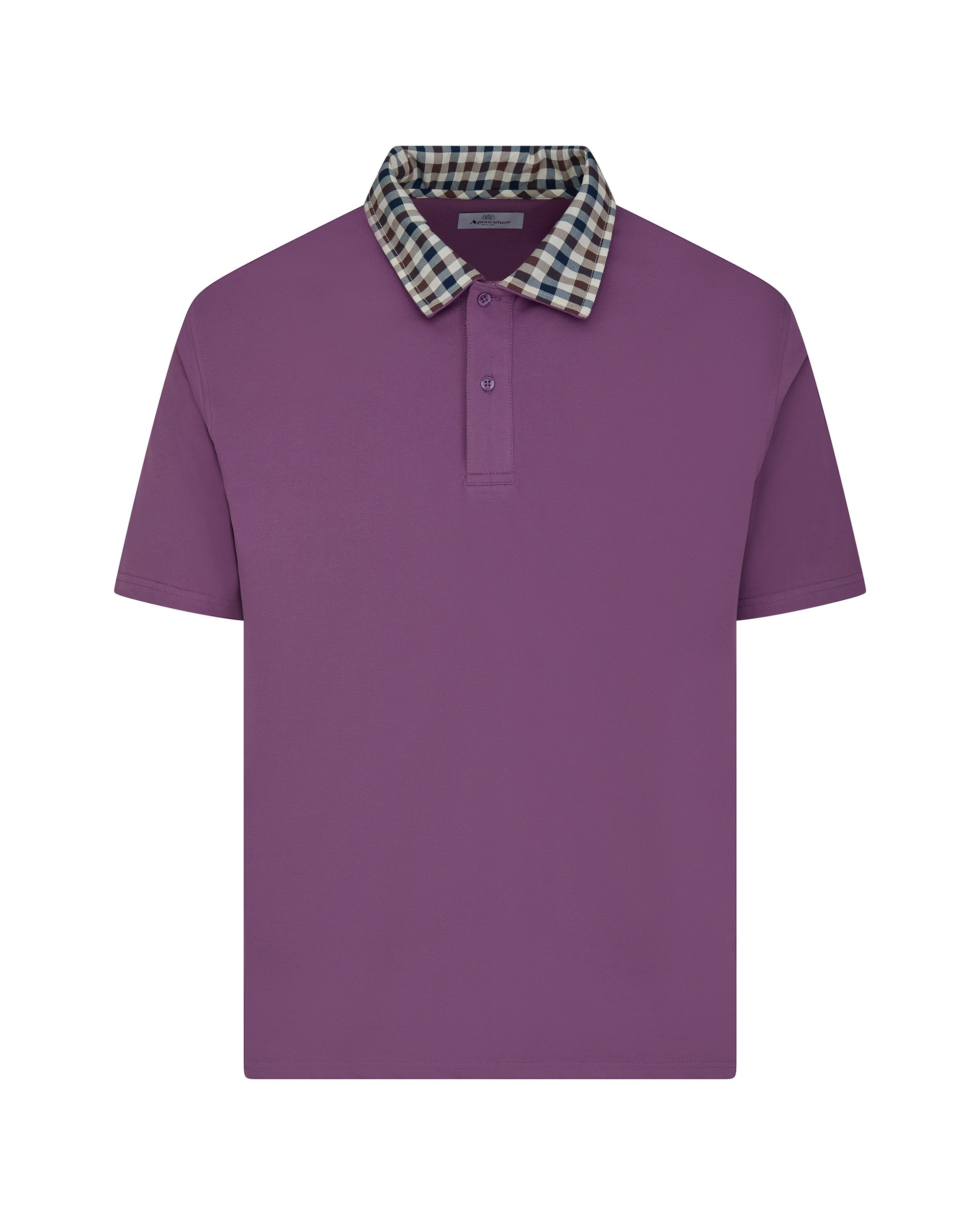 Aquascutum Active CLUB CHECK COLLAR POLO