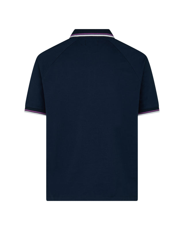 STRETCH PIQUET HALF ZIP POLO