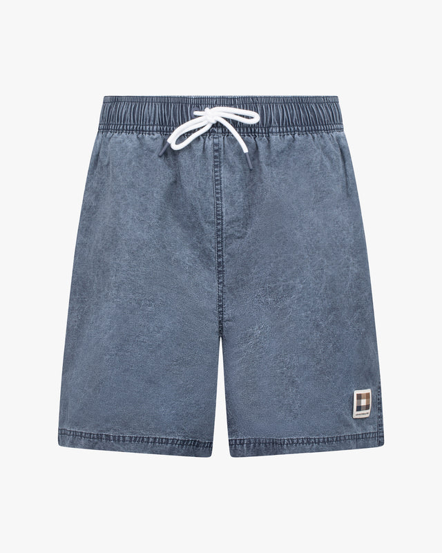 WASHED BADGE BEACH SHORTS