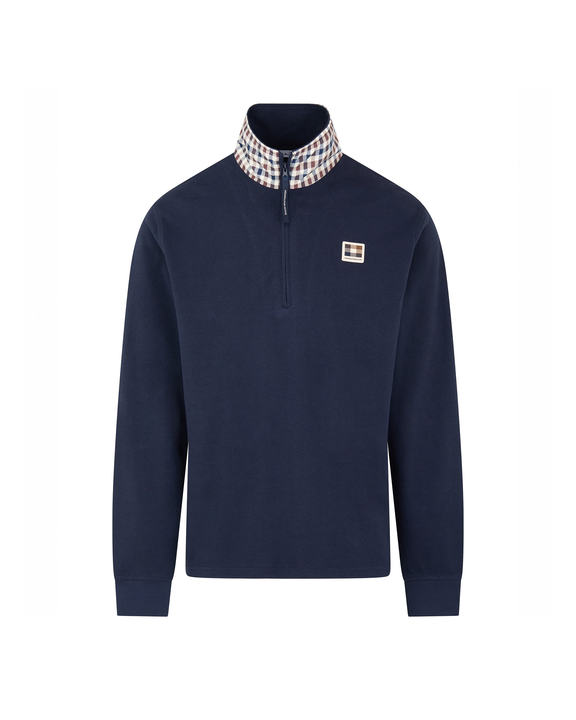 HEAVY PIQUET COLLAR ZIP POLO
