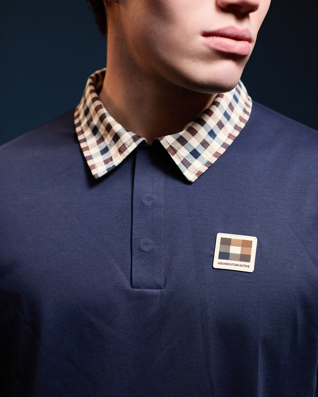 CHECK COLLAR TECH POLO