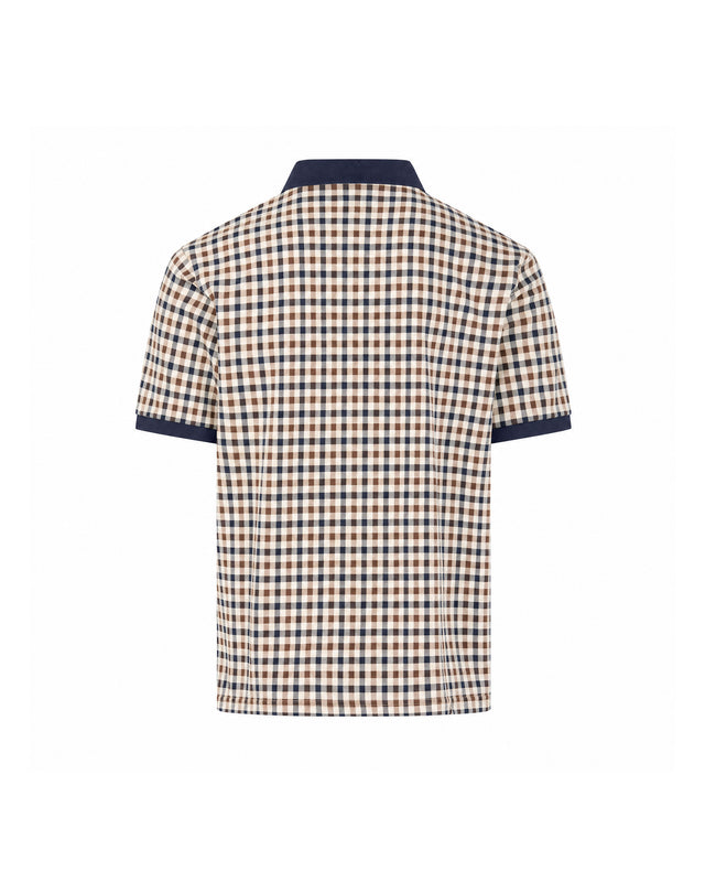 STRETCH PIQUET CHECK POLO