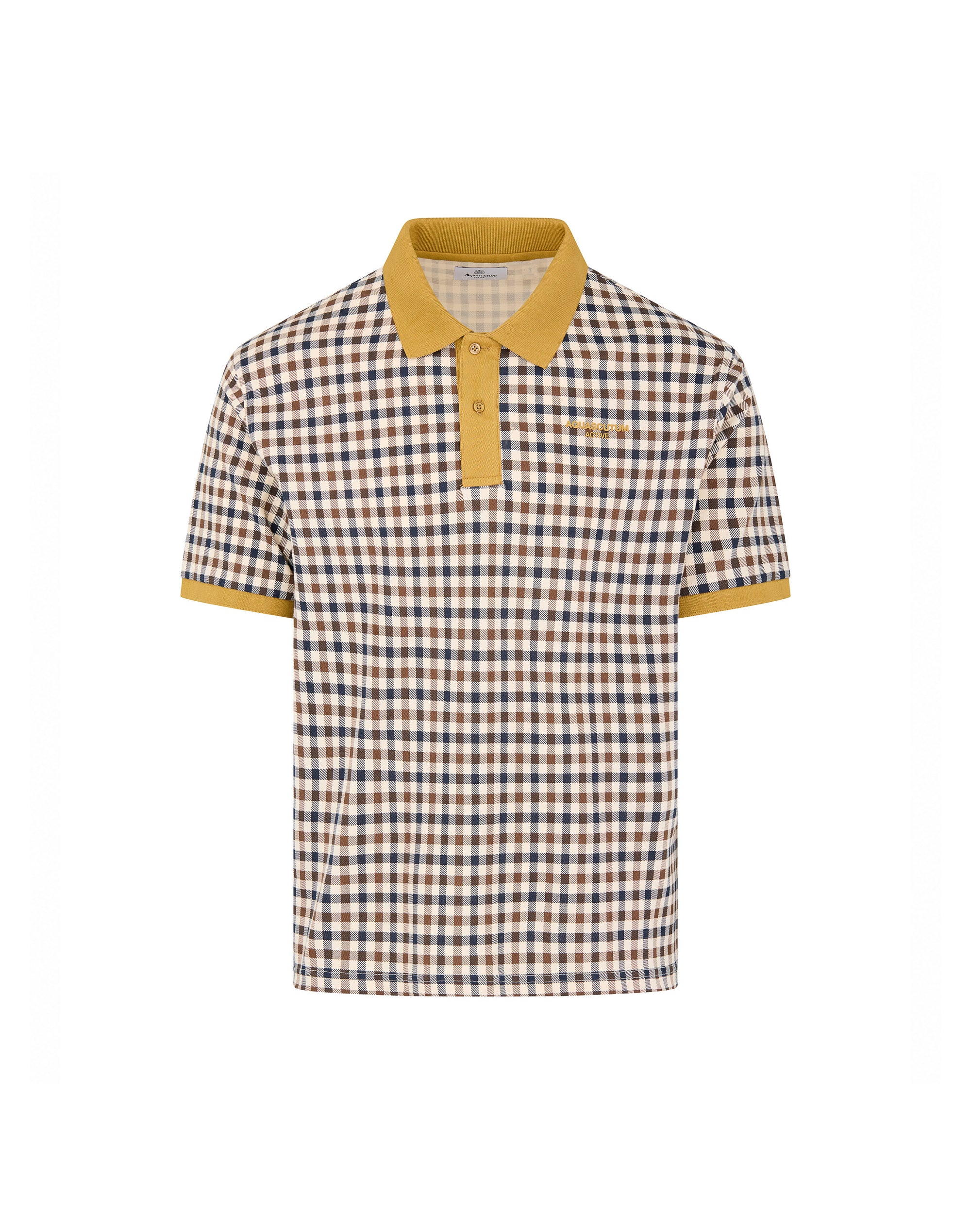 STRETCH PIQUET CHECK POLO