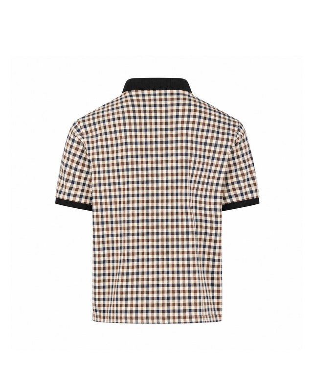 STRETCH PIQUET CHECK POLO