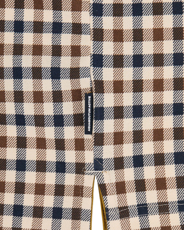 STRETCH PIQUET CHECK POLO
