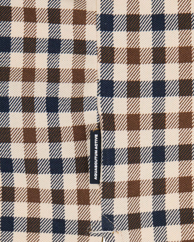 STRETCH PIQUET CHECK POLO