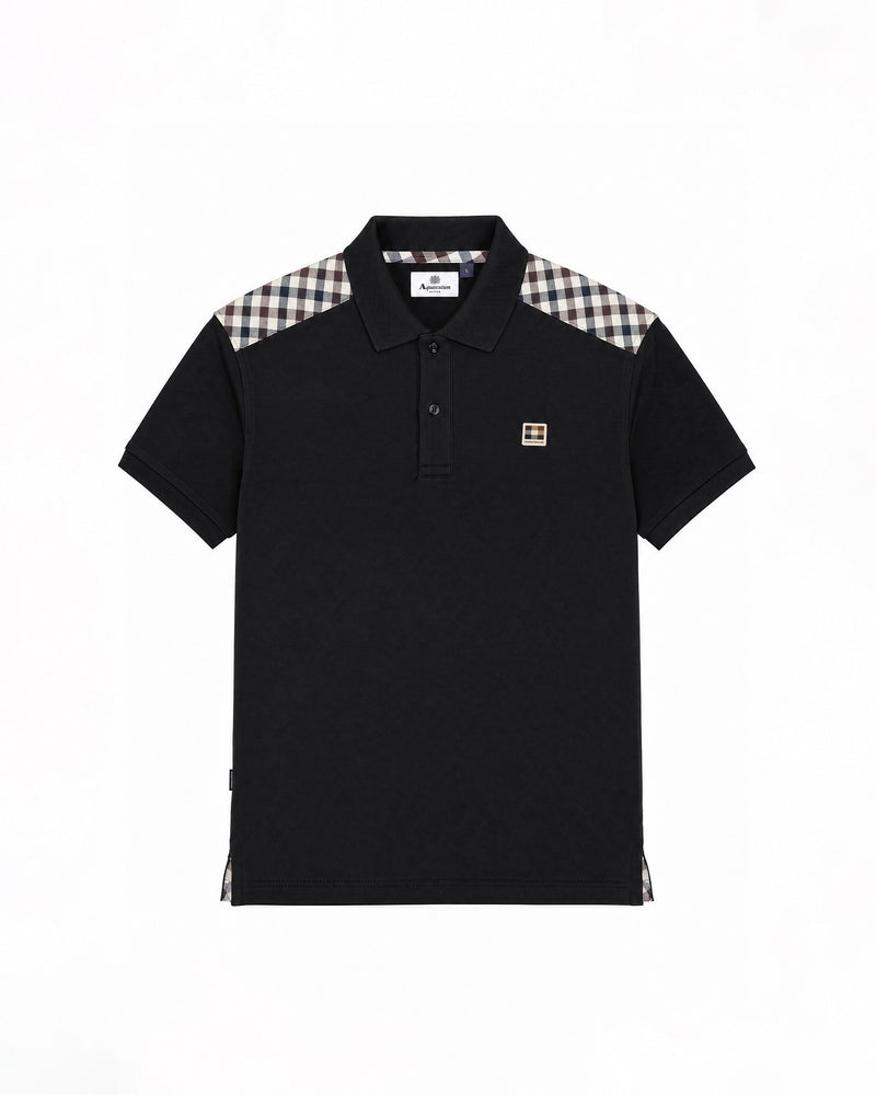 CHECK SHOULDER POLO