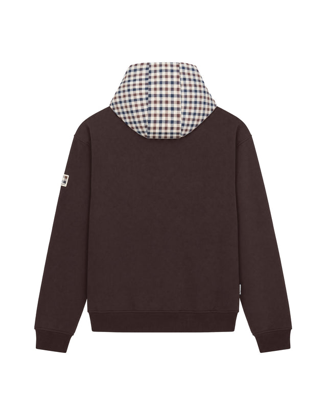 CLUB CHECK HOODIE FLEECE