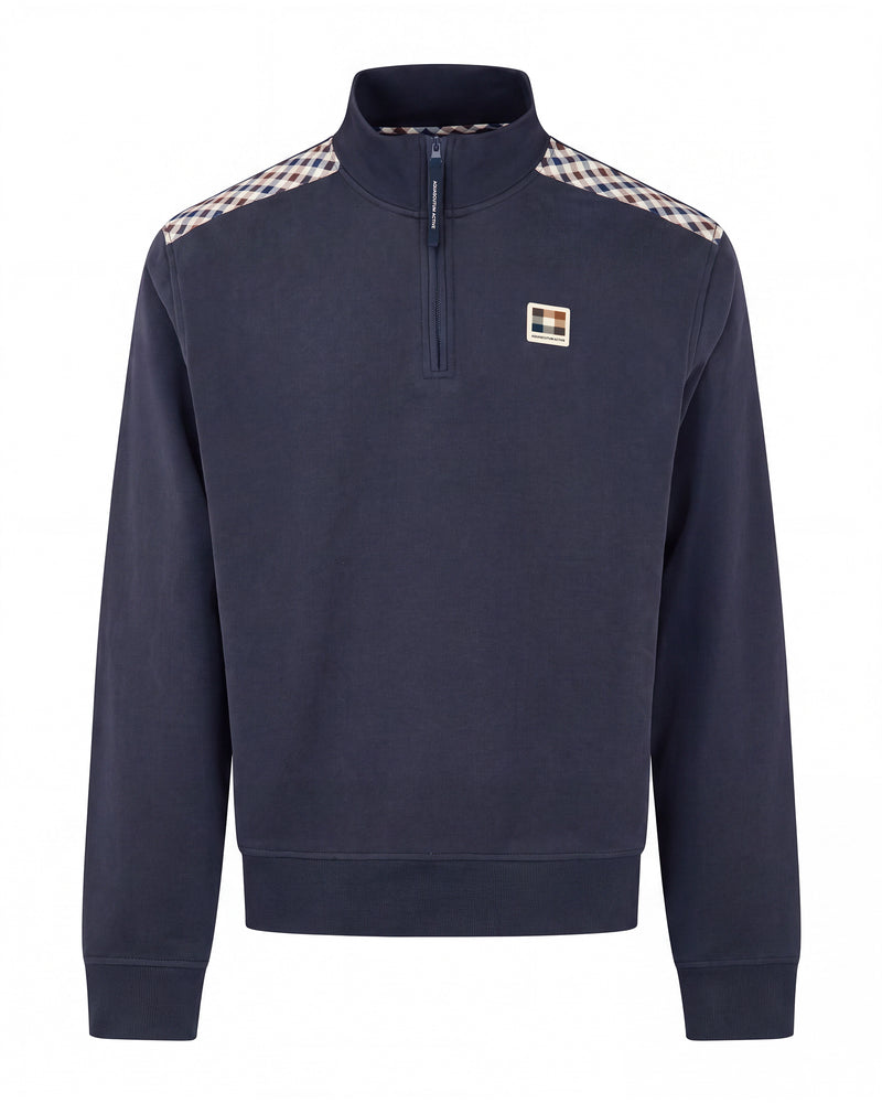 CHECK SHOULDER 1/4 ZIP FLEECE