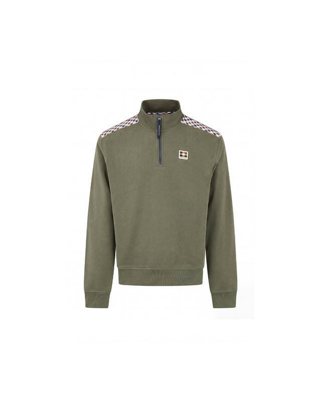 CHECK SHOULDER 1/4 ZIP FLEECE