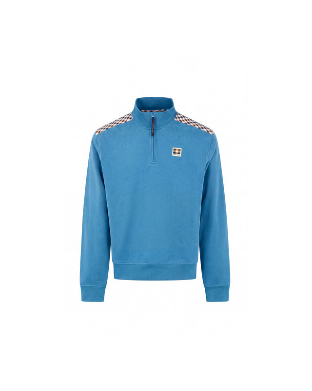 CHECK SHOULDER 1/4 ZIP FLEECE
