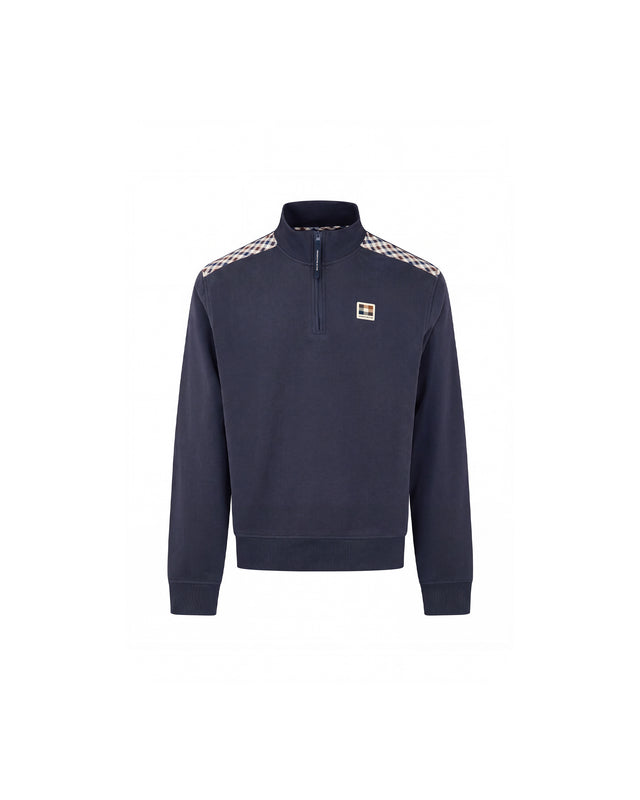 CHECK SHOULDER 1/4 ZIP FLEECE