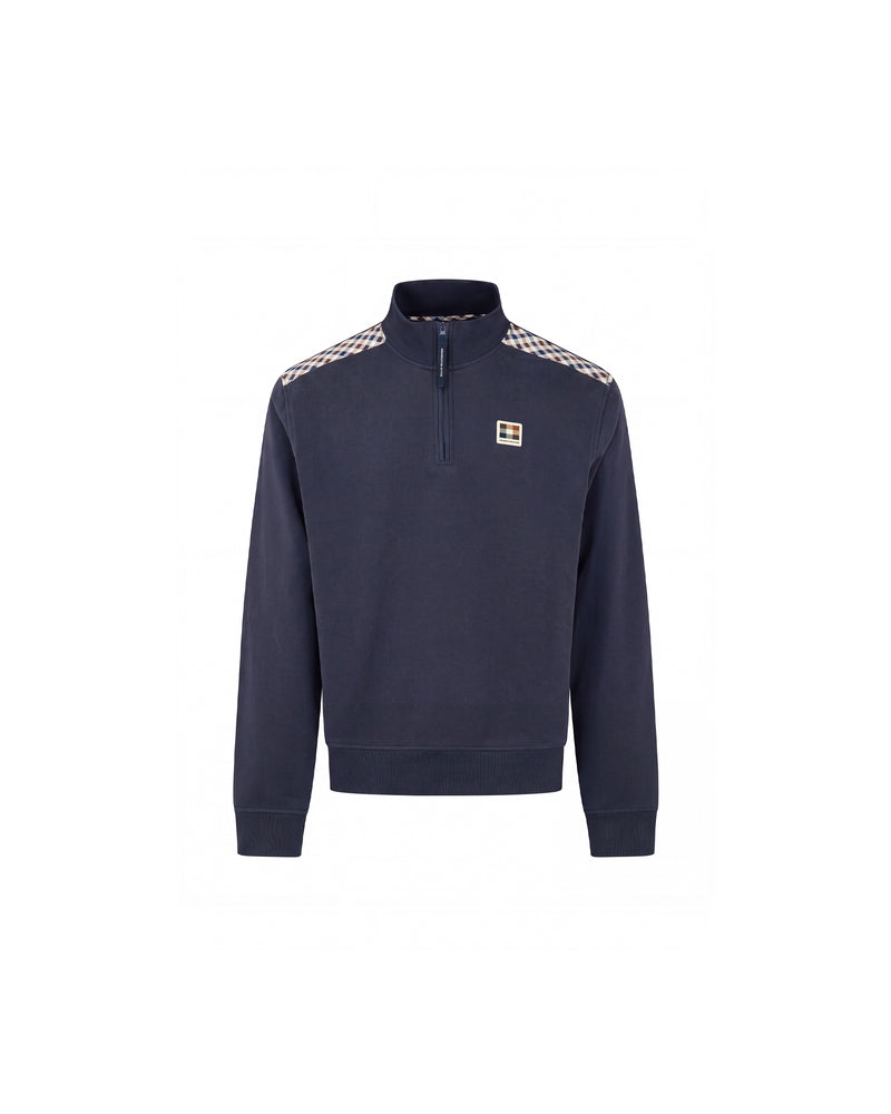 CHECK SHOULDER 1/4 ZIP FLEECE