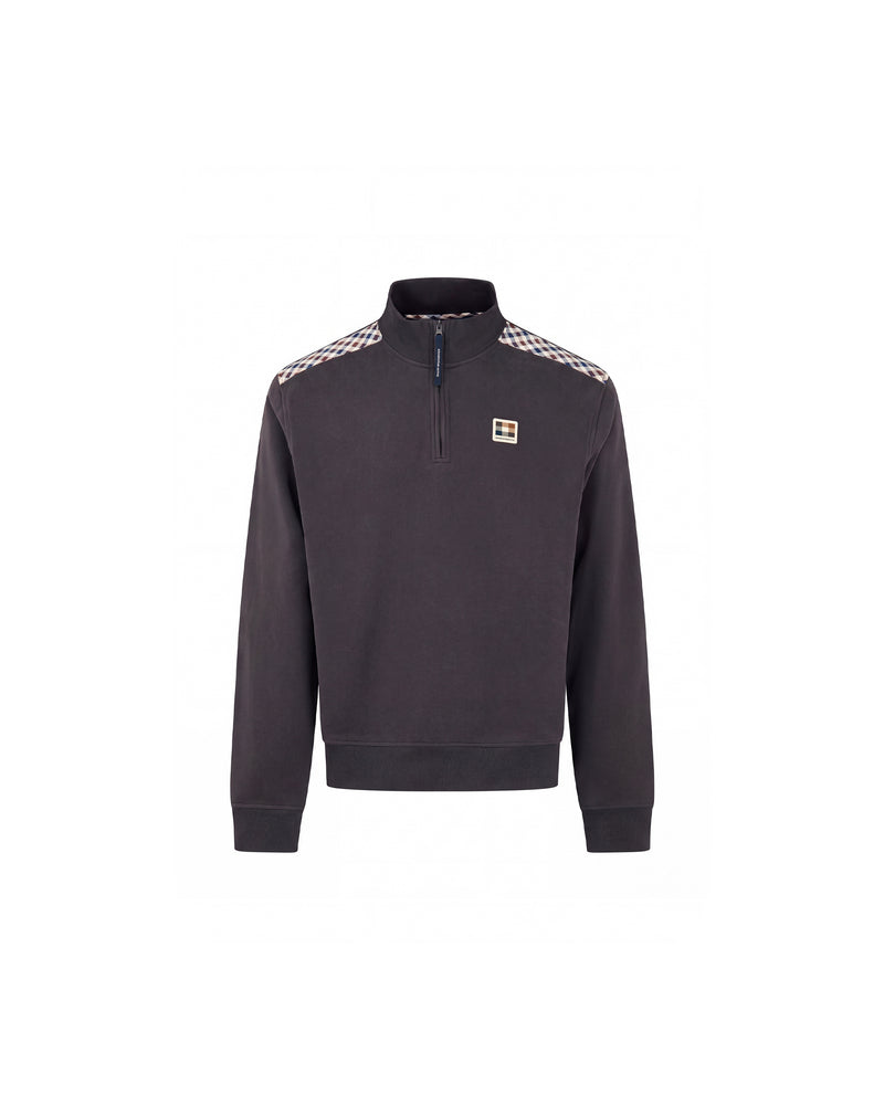 CHECK SHOULDER 1/4 ZIP FLEECE