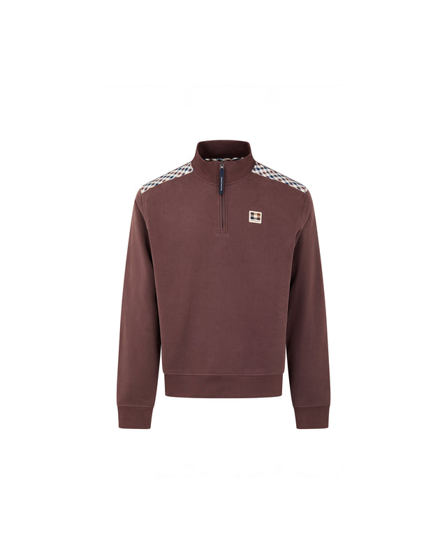 CHECK SHOULDER 1/4 ZIP FLEECE