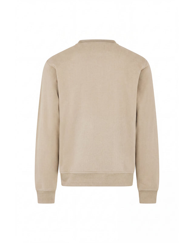 CHECK SHOULDER CREWNECK FLEECE
