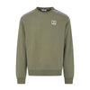 CHECK SHOULDER CREWNECK FLEECE