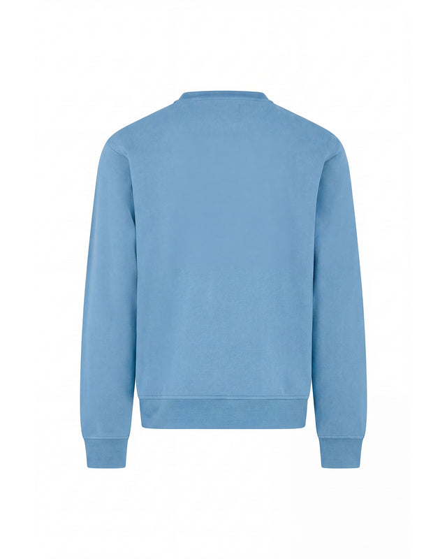 CHECK SHOULDER CREWNECK FLEECE
