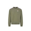 CHECK SHOULDER CREWNECK FLEECE