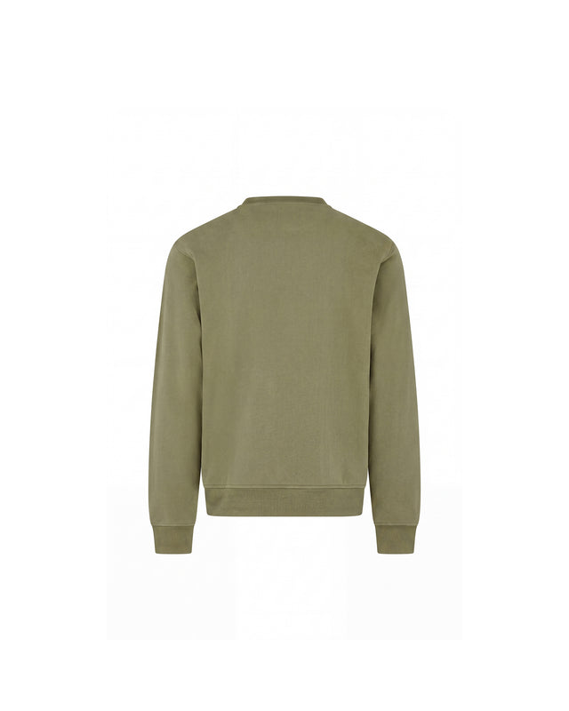 CHECK SHOULDER CREWNECK FLEECE