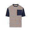 CHECK PANEL POCKET T-SHIRT
