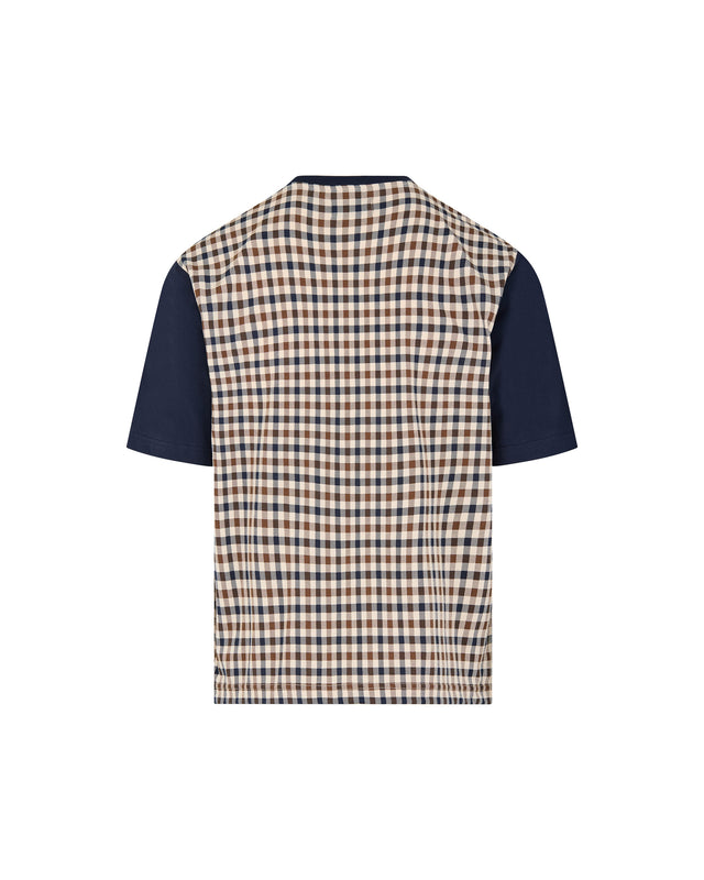 CHECK PANEL POCKET T-SHIRT