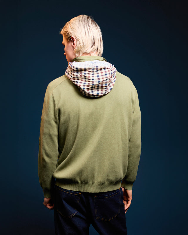 COTTON KNIT FZ SWEATER