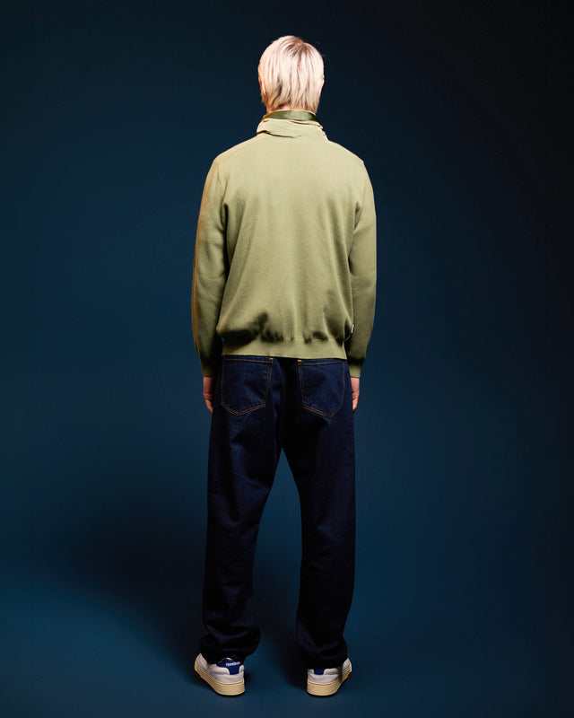 COTTON KNIT FZ SWEATER