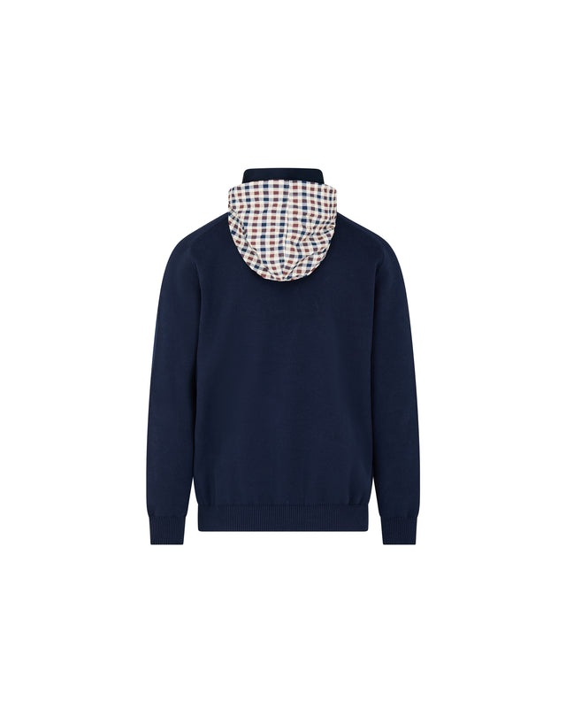 COTTON KNIT 1/4 ZIP SWEATER