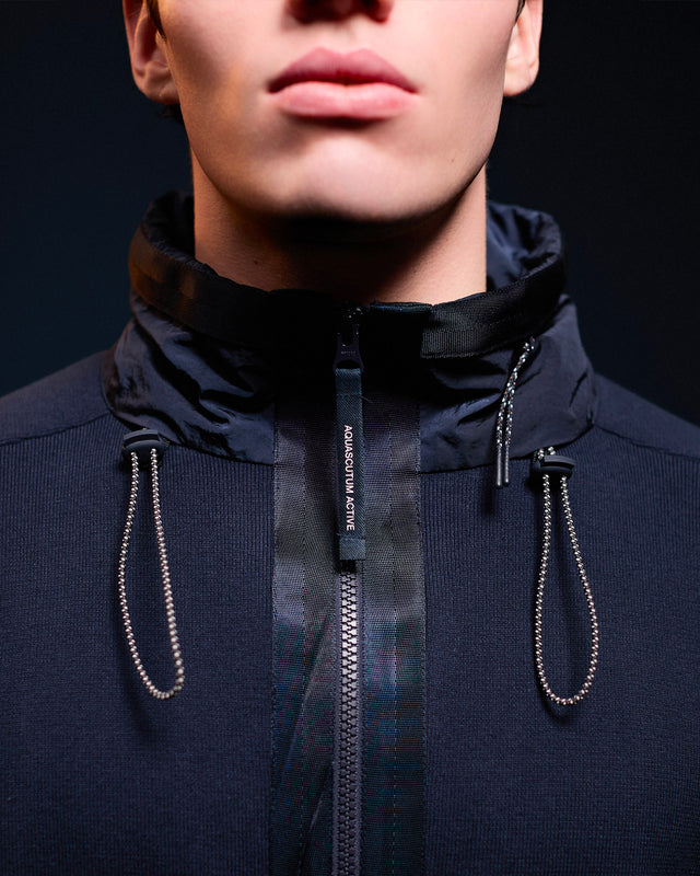 COTTON KNIT 1/4 ZIP SWEATER