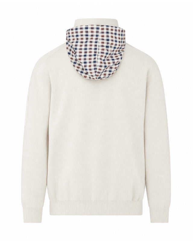 COTTON KNIT 1/4 ZIP SWEATER