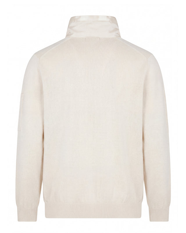 COTTON KNIT 1/4 ZIP SWEATER