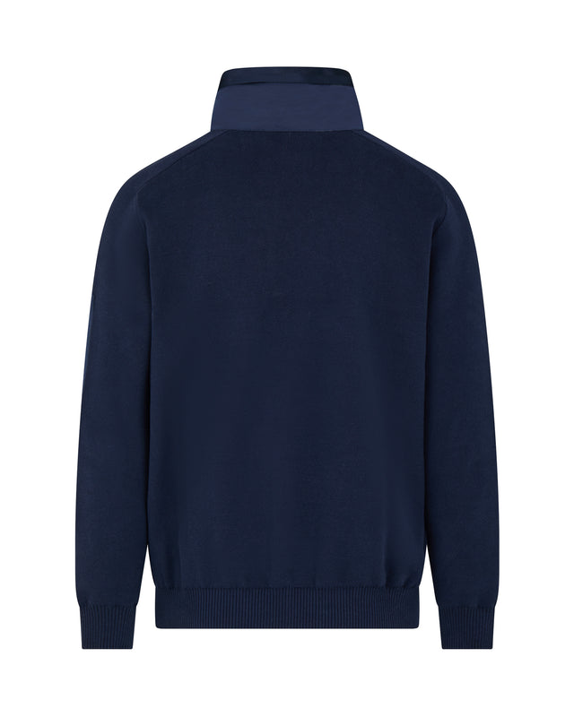 COTTON KNIT 1/4 ZIP SWEATER