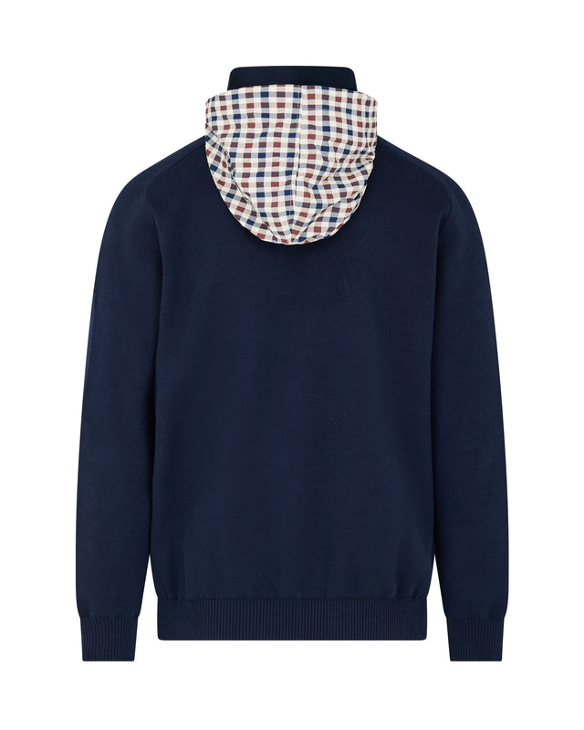 COTTON KNIT 1/4 ZIP SWEATER